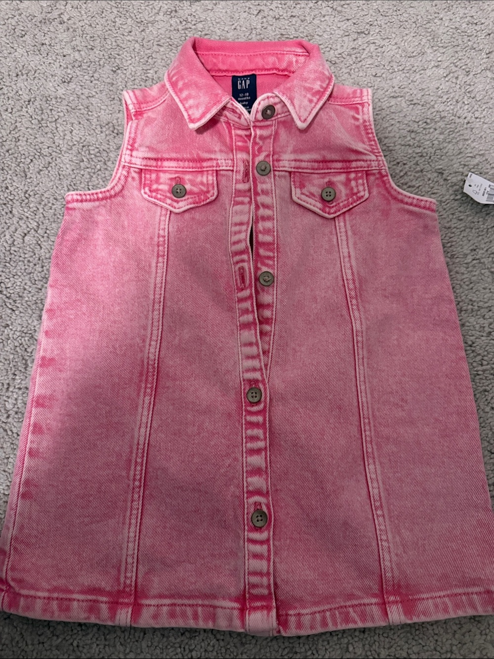 Gap toddler pink denim dress